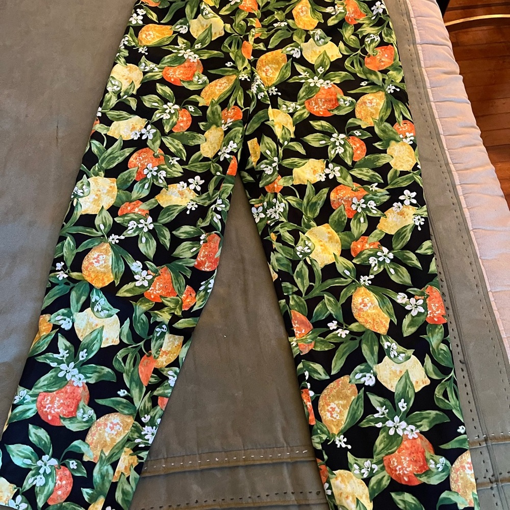 Citrus Print Pants